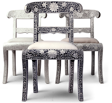 Bone Inlay Chairs & Stools