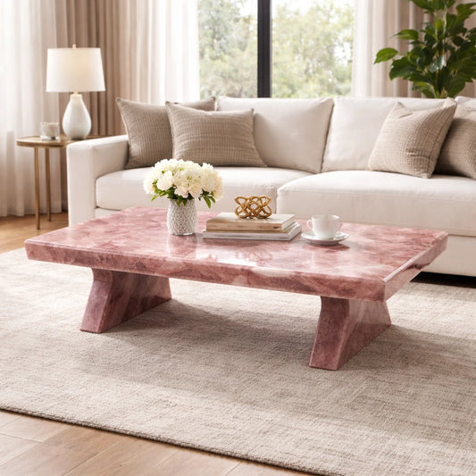 Rose Quartz Coffee Table Rectangle