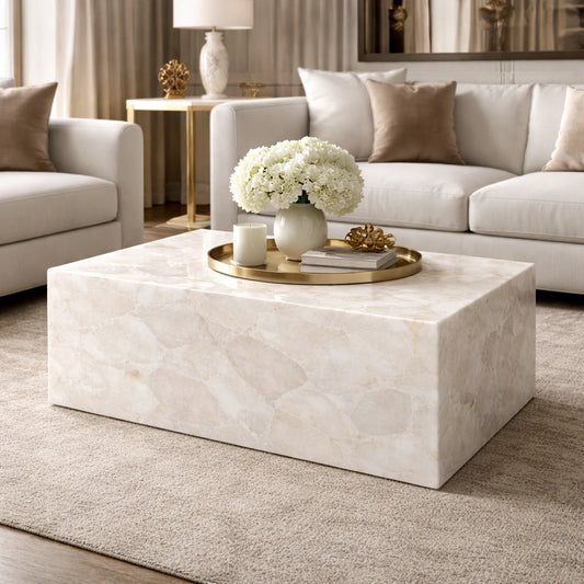 Lucia Crystal Quartz Coffee Table