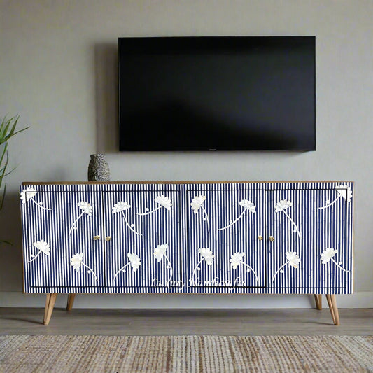 Ada Bone Inlay Media Unit Blue 1