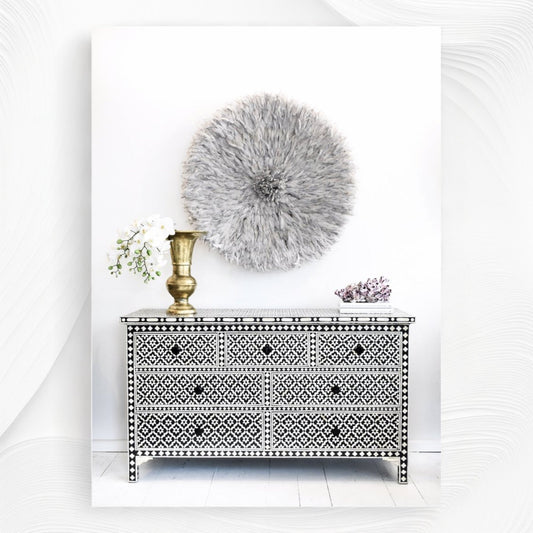 Black Bone Inlay Arctic Chest Of 7 Drawers 1