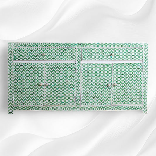 Color Bone Inlay Sideboard Green