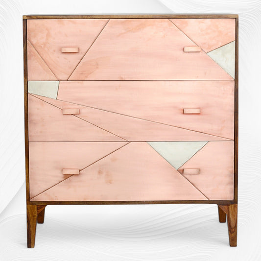 Copper Sheet 3 Drawer Chest 1