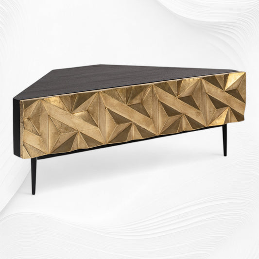 Denver Brass Corner TV Unit 2