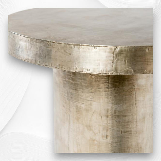 Embossed Metal Side Table Stand 2
