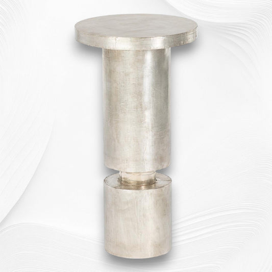 Embossed Metal Side Table Stand 1