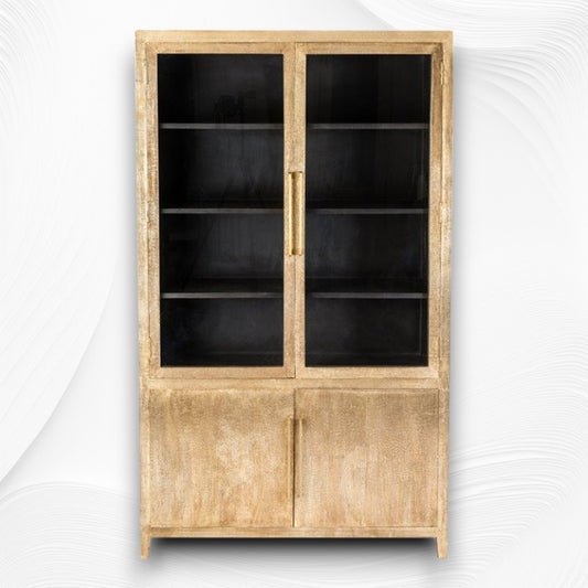 Embossed Brass Display Unit Crockery Unit 1