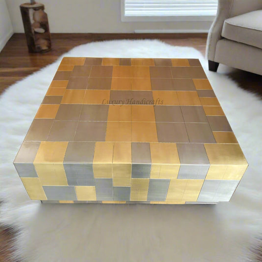 Magpie Metal And Brass Square Center Table 1