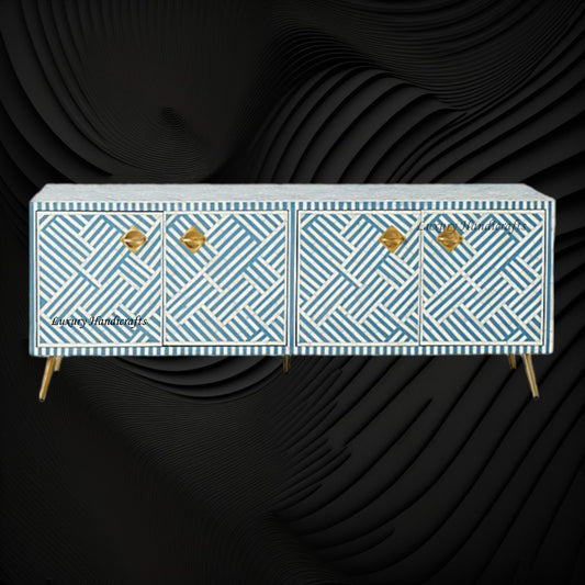 Optical Bone Inlay Media Console Sky Blue