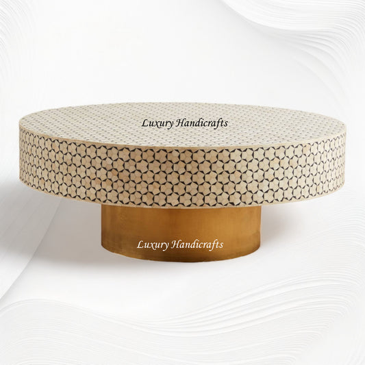 Targua Bone Inlay Coffee Table Black