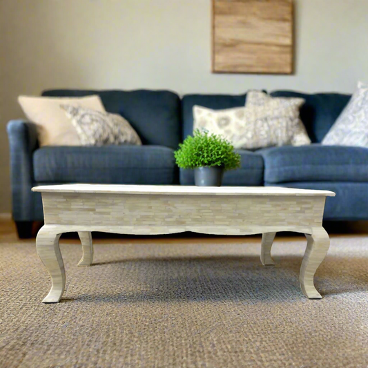 Full Bone Inlay Center Table with Storage