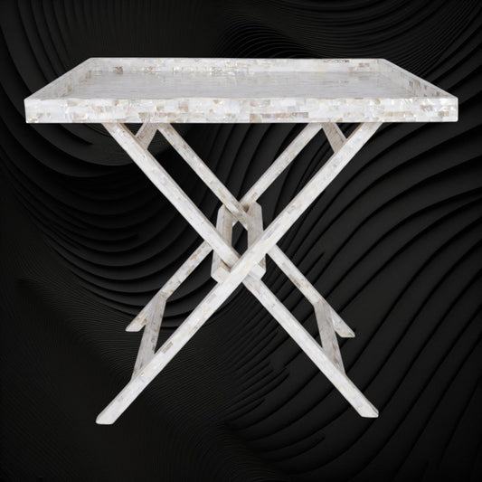 Full Mother Of Pearl Inlay Side Table