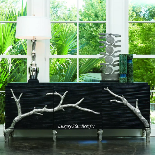 Handcarved Branch Sideboard Silver