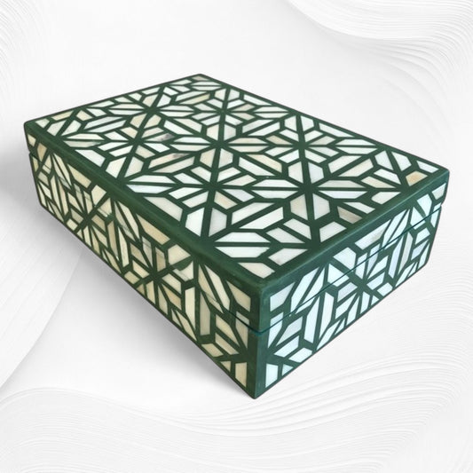 Hope Bone Inlay Box Green