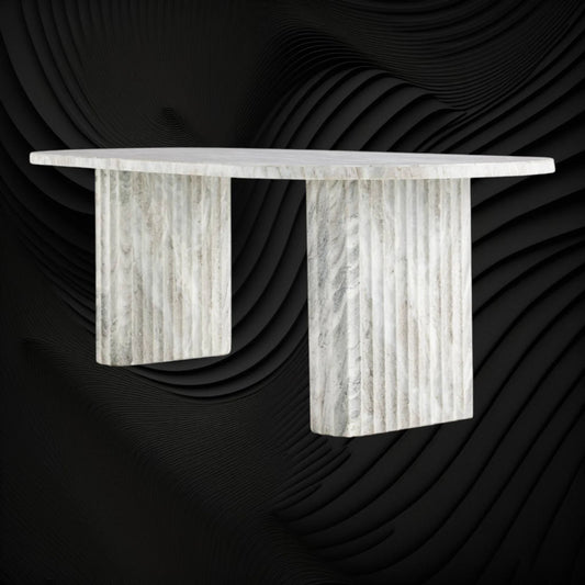 Jolie Oval Marble Dining Table Nijharna