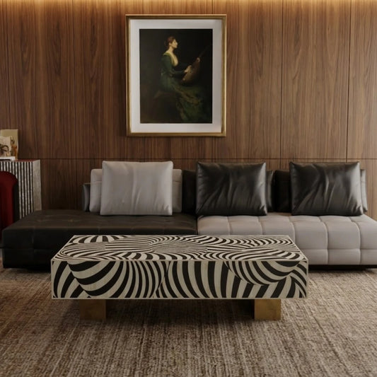 Coiled Inlay Rectangular Coffee Table