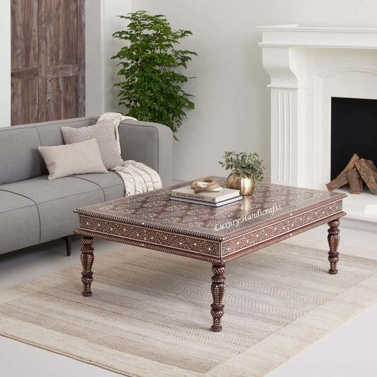 Bone Inlaid Coffee Table