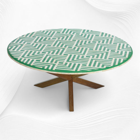 Vik Bone Inlay Coffee Table Green