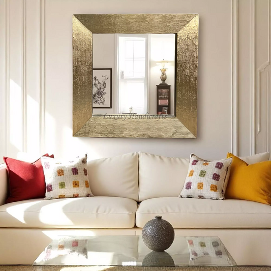 Wave Brass Mirror
