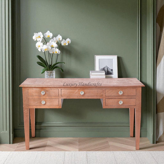 Zita Copper Console 5 Drawer