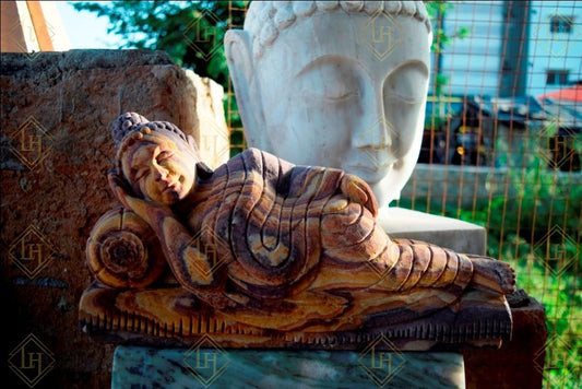 Sleeping Buddha In Rainbow Stone