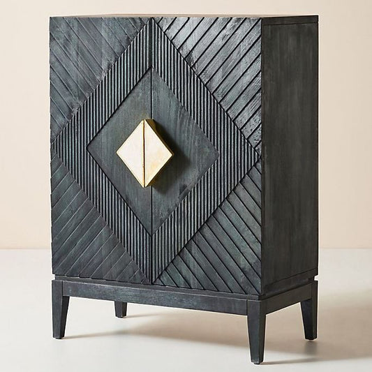 Handcarved Samuel Cabinet Indigo