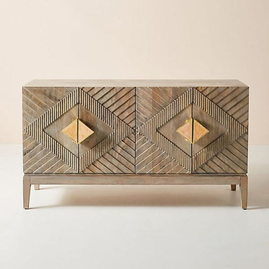 Handcarved Samuel Sideboard Washed Grey