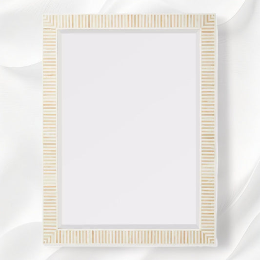 Nala Bone Inlay Striped Mirror Natural