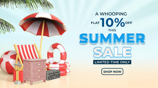 Flat 10% Off Summer Sale on Inlay Furniture by Luxury Handicraft – Shop Handcrafted Chests, Decorative Boxes & More