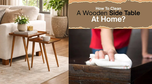  Hand-Carved Wooden Side Table