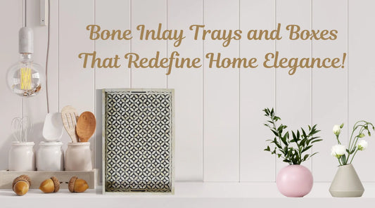 Bone Inlay Box and Tray: Handcrafted Elegance for Your Home