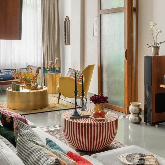 Handcrafted Bone Inlay Coffee Table