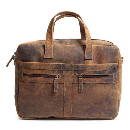 Raw Leather Office Briefcase
