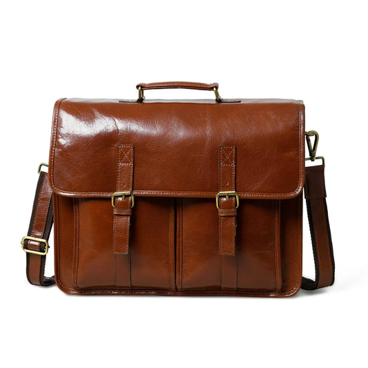 Mason Brown Full Grain Leather Breifcase