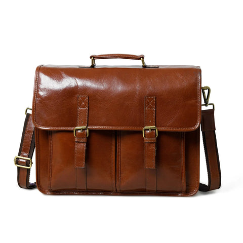 Mason Brown Full Grain Leather Breifcase