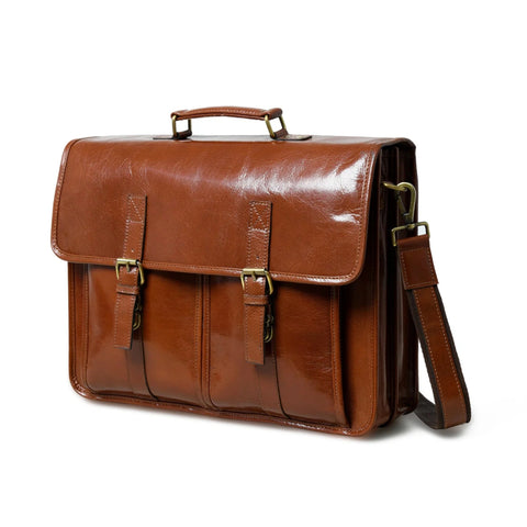 Mason Brown Full Grain Leather Breifcase