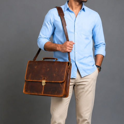 Clark Leather Office Briefcase