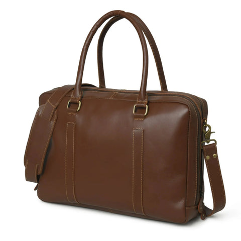 Toby Brown Leather Laptop Office Briefcase