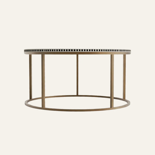 Moroccan Inlay Round Coffee Table