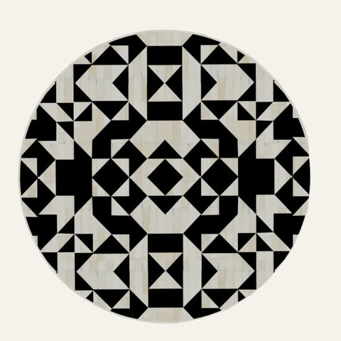 Moroccan Inlay Round Coffee Table