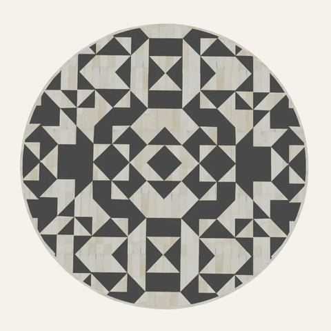 Moroccan Inlay Round Coffee Table