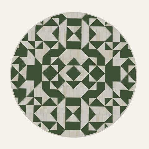 Moroccan Inlay Round Coffee Table