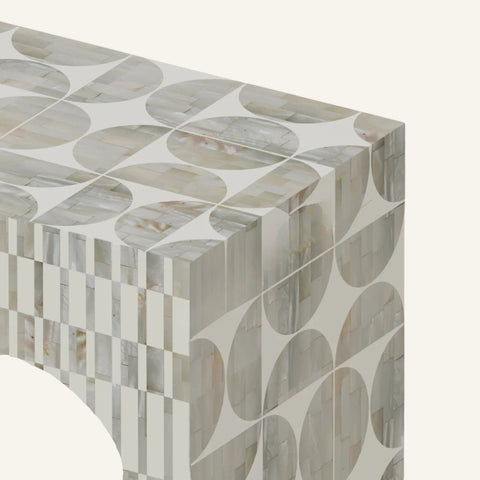 Luna Mother of Pearl Inlay Arch Console
