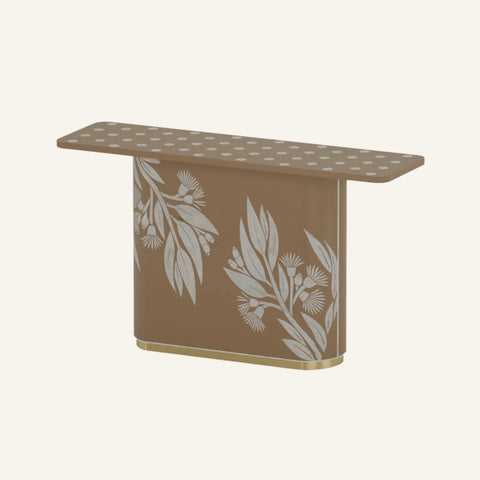 Handcrafted Bone Inlay Console Table - Floral Console