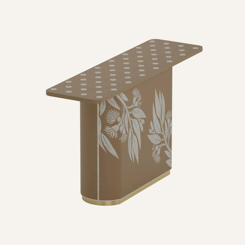 Handcrafted Bone Inlay Console Table - Floral Console