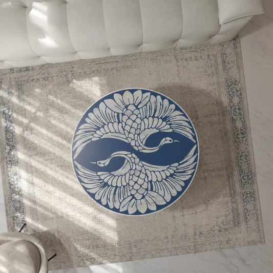 Sapphire Blue Mother Of Pearl Inlay Coffee Table