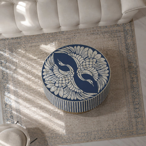 Sapphire Blue Mother Of Pearl Inlay Coffee Table
