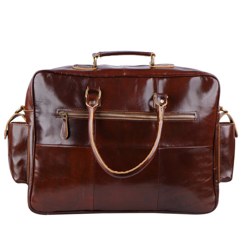 Cherry Red Leather Briefcase