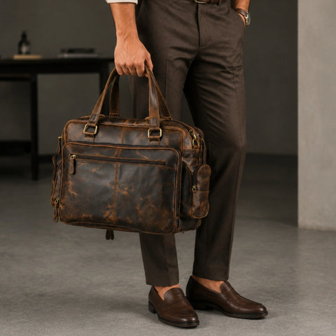 Jacob Full grain Leather Briefcase