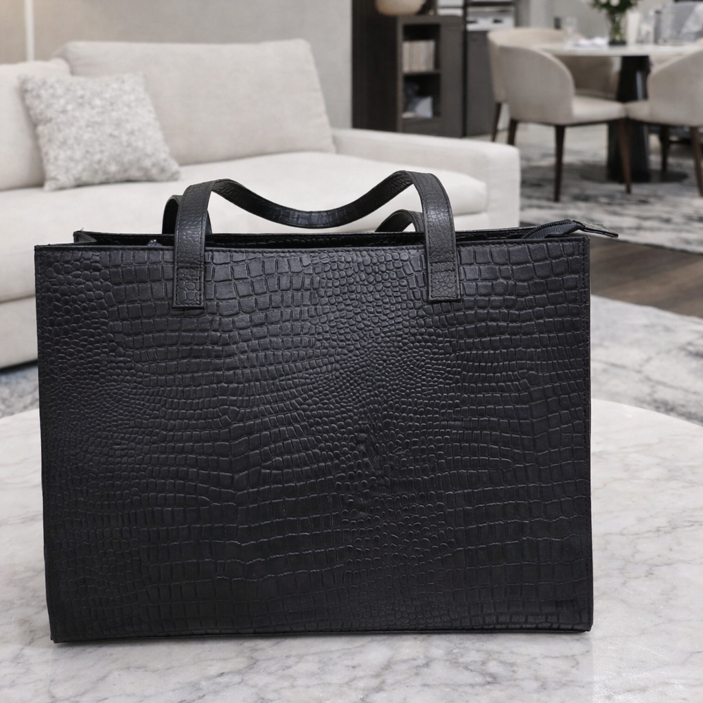 Leather Tote Bag Black